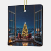 Weihnachtsfeier Keramikornament (Links)