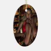 Weihnachtsfeier Keramikornament (Rechts)