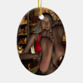 Weihnachtsfeier Keramikornament (Hinten)