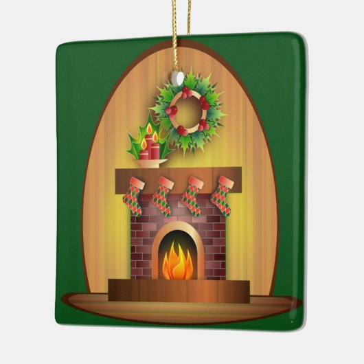 Weihnachtsfeier Keramikornament (Links)