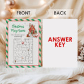 Weihnachtsfeier-Labyrinth-Spiel Feiertagskarte