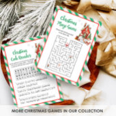 Weihnachtsfeier-Labyrinth-Spiel Feiertagskarte