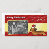 Weihnachtsfeier (Langhaar) Feiertagskarte (Vorne/Hinten)