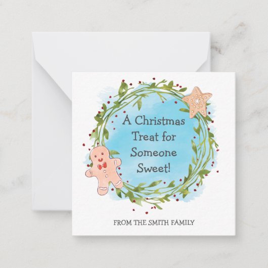 Weihnachtsfeier Leckerei Jemand Süße Mitteilungskarte (Vorderseite)