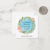 Weihnachtsfeier Leckerei Jemand Süße Mitteilungskarte (Vorderseite/Rückseite Beispiel)