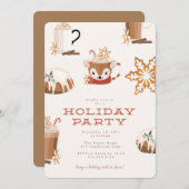 Weihnachtsfeier Leckereien und Cookies Einladung (Vorne/Hinten)