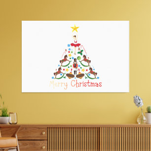 Weihnachtsfeier Leinwanddruck