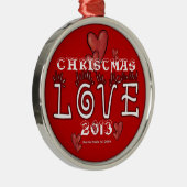 Weihnachtsfeier Liebe (Jahr) Ornament Aus Metall (Rechts)