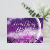 Weihnachtsfeier Liebe Moon Wedding RSVP Karte (Stehend Vorderseite)