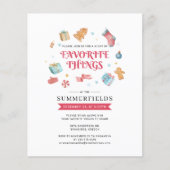 Weihnachtsfeier Lieblings-Dinge Einladung (Vorderseite)