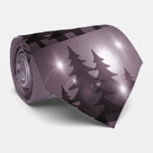 Weihnachtsfeier Lila Rosa Bäume Krawatte (Gerollt)