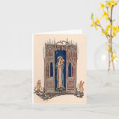 Weihnachtsfeier Madonna mit Kind Karte (Gelbe Blume)