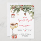 Weihnachtsfeier 'Making Spirits Bright' Einladung (Vorderseite)
