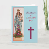 Weihnachtsfeier Mary Holding Baby Jesus mit Blume Karte (Vorderseite)