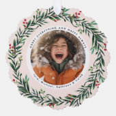 Weihnachtsfeier | Merry Everything Foto Ornament Karte (Vorderseite)