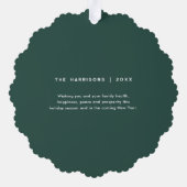 Weihnachtsfeier | Merry Everything Foto Ornament Karte (Rückseite)