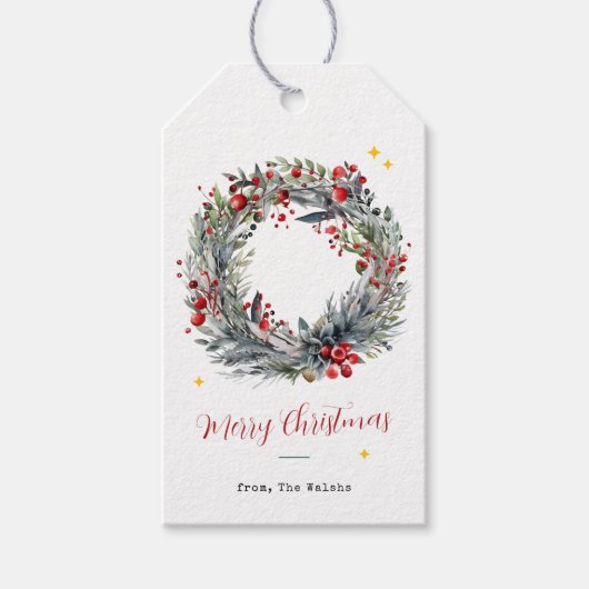 Weihnachtsfeier Minimalistische Geschenktags Geschenkanhänger (Vorderseite)