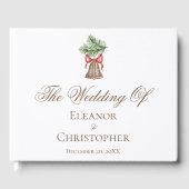 Weihnachtsfeier Minimalistischer Feiertag Hochzeit Gästebuch (Vorderseite)