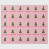 Weihnachtsfeier mit Baumverpackungspapier Geschenkpapier (Flach)