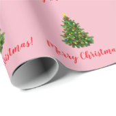 Weihnachtsfeier mit Baumverpackungspapier Geschenkpapier (Rolleneckpunkt)