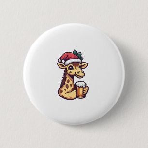 Weihnachtsfeier mit Bier-Comic Button