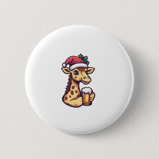 Weihnachtsfeier mit Bier-Comic Button (Vorderseite)