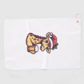 Weihnachtsfeier mit Bier-Comic Golfhandtuch (Horizontal)