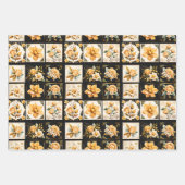 Weihnachtsfeier mit Blume Geschenkpapier Set (Vorderseite 3)