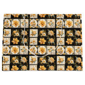 Weihnachtsfeier mit Blume Große Geschenktüte (Vorderseite)