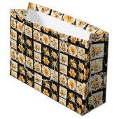 Weihnachtsfeier mit Blume Große Geschenktüte (Vorderseite Schrägansicht)