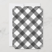 Weihnachtsfeier mit Buffalo Kariert Einladung (Rückseite)