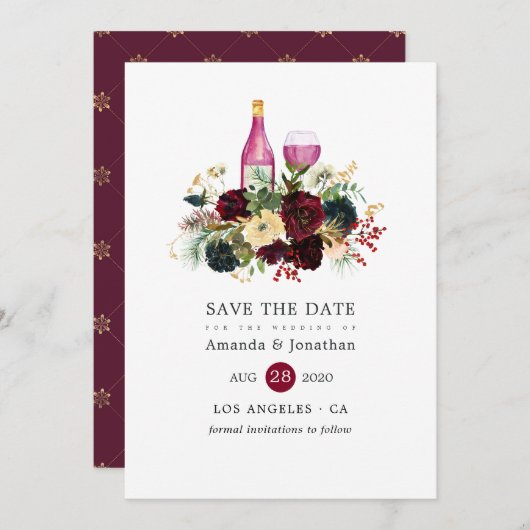 Weihnachtsfeier mit Burgund und der Marine Save The Date (Vorne/Hinten)