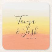 Weihnachtsfeier mit Candy Corn Rechteckiger Pappuntersetzer (Vorderseite)