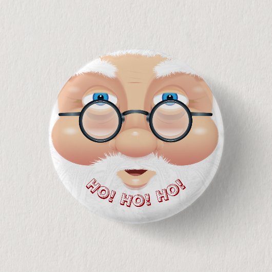 Weihnachtsfeier mit dem Weihnachtsmann Button (Vorderseite)
