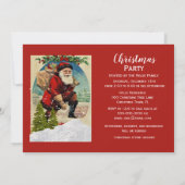 Weihnachtsfeier mit dem Weihnachtsmann Einladung (Rückseite)