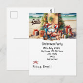 Weihnachtsfeier mit dem WEIHNACHTSMANN Termin vorm Postkarte (Vorne/Hinten)