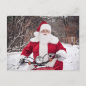 Weihnachtsfeier mit der Post-Motorrad-Karte Postkarte (Vorderseite)