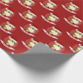 Weihnachtsfeier mit einem niedlichen Löwenpapier Geschenkpapier (Ecke)