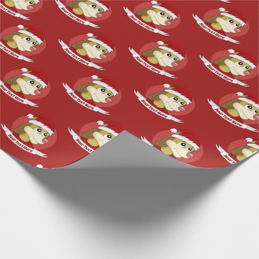 Weihnachtsfeier mit einem niedlichen Löwenpapier Geschenkpapier (Ecke)