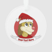 Weihnachtsfeier mit einem niedlichen Löwenschmuck Ornament (Rückseite)