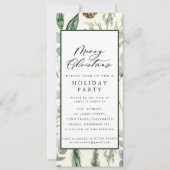 Weihnachtsfeier mit elegantem Blattwerk Einladung (Vorderseite)