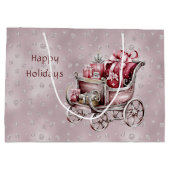 Weihnachtsfeier mit Geschenken Weihnachtsgeschenk Große Geschenktüte (Rückseite)