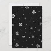 Weihnachtsfeier mit Gold und Black Company Einladung (Rückseite)