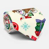 Weihnachtsfeier mit Goofy Bulldog Krawatte (Gerollt)