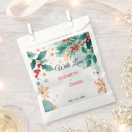 Weihnachtsfeier mit Holly Geschenktütchen (Ausgeschnitten)