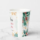 Weihnachtsfeier mit Holly Pappbecher (Links)