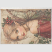 Weihnachtsfeier mit Holly & Red Berries Decoupage Seidenpapier (Vorderseite)