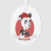 Weihnachtsfeier mit niedlichen Panda-Bärenschmuck Ornament (Vorderseite)