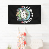 Weihnachtsfeier mit Purr-ty-Time Cat Banner (Insitu)