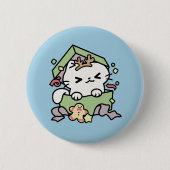 Weihnachtsfeier mit Purr-ty-Time Cat Button (Vorderseite)